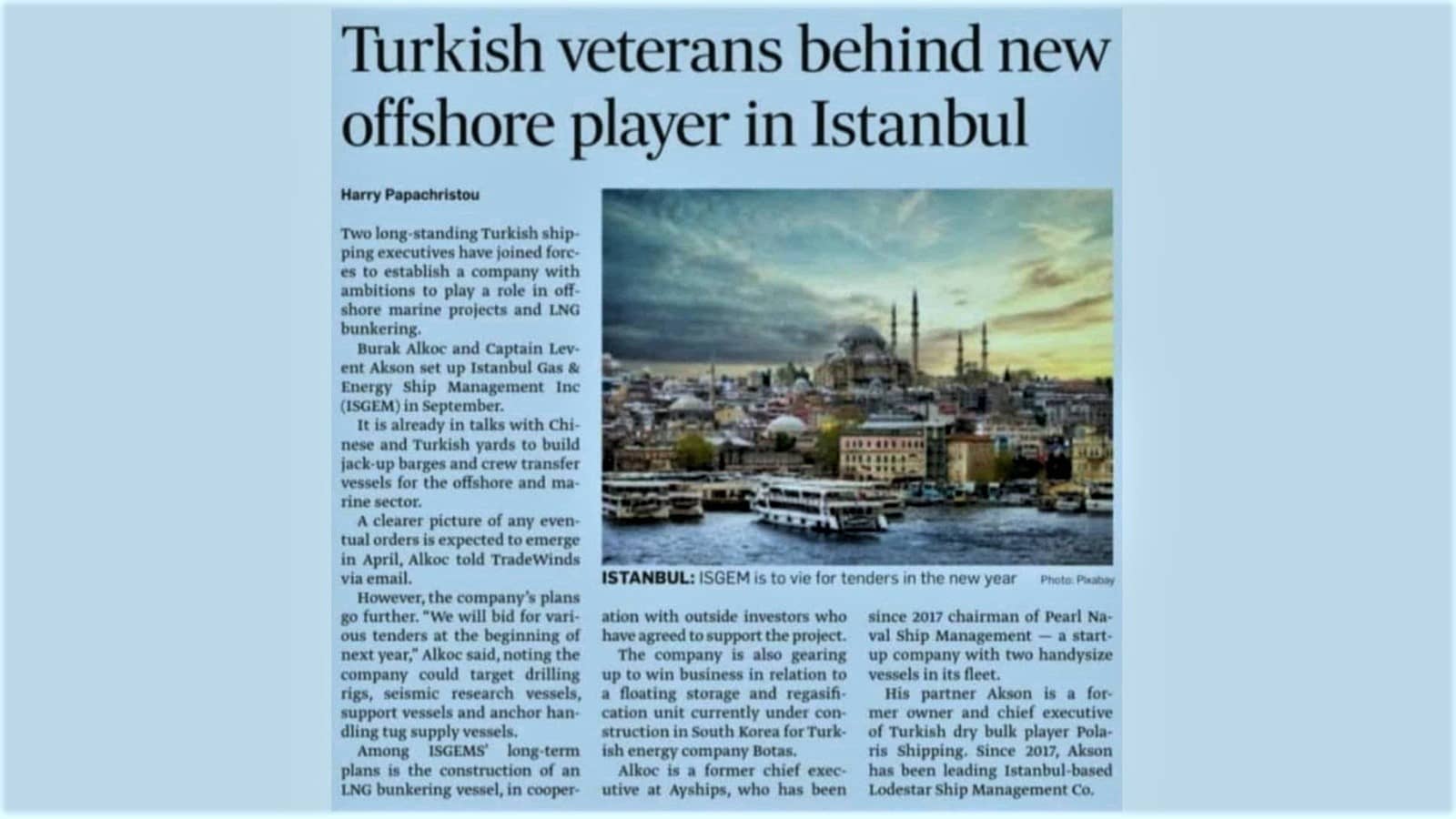 Turkish veterans behind new offshore player in Istanbul